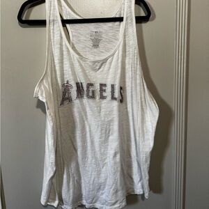 Genuine Merchandise White Cotton Tank Top- Angels Baseball